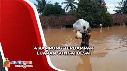 4 Kampung Terdampak Luapan Sungai Way Besai Negeri Agung