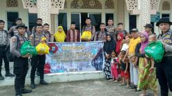 Bintara Remaja Ditsamapta Polda Sulut Salurkan Ratusan Paket Bansos 