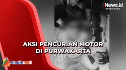 Kepergok, Pencuri Motor Dihajar Warga di Purwakarta<