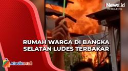 Diduga Korsleting Listrik, Rumah Warga di Bangka Selatan Ludes Terbakar