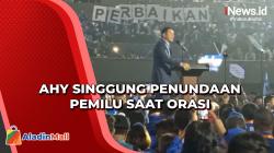 AHY Pertanyakan Penundaan Pemilu saat Orasi di Senayan
