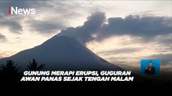 Gunung Merapi Erupsi, Guguran Awan Panas Sejak Tengah Malam