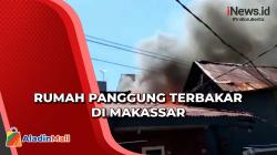Rumah Panggung Ludes Terbakar di Makassar, Diduga akibat Korsleting Listrik