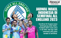 Infografis Jadwal Wakil Indonesia di Semifinal All England 2023