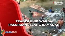 Tradisi Unik Jelang Ramadan, Warga Bersihkan Alat Ibadah di Sumber Mata Air Terbesar di Pasuruan