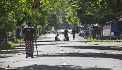 Suasana Hari Raya Nyepi Kota Mataram, Jalanan Dijaga Pecalang