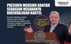 Infografis Presiden Meksiko Bantah Negaranya Dikendalikan Kartel Narkoba