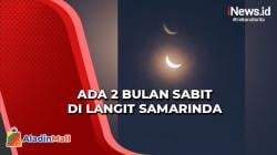 Fenomena Langka! Penampakan 2 Bulan Sabit di Langit Samarinda