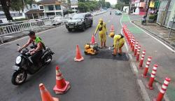 Pengaspalan Jalan Rusak di Ibu Kota Sepanjang 115 Kilometer