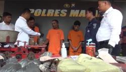 Tangkap 3 Peracik Petasan, Polres Malang Sita 8 Kilogram Bubuk Mesiu 