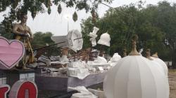 Diterjang Angin Kencang, Replika Masjid Raya Sheikh Zayed di Balai Kota Solo Roboh<