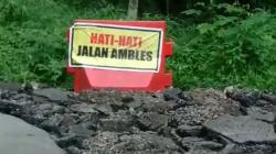 Tanah Bergerak, Jalan Penghubung Antarkecamatan di Pemalang Ambles