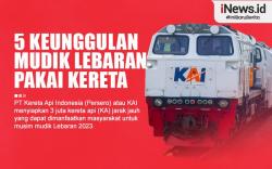 Infografis 5 Keunggulan Mudik Lebaran Pakai Kereta