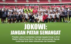 Infografis Presiden Jokowi Motivasi Timnas U-20 Jangan Patah Semangat