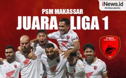 Infografis PSM Makassar Juara Liga 1 2022/2023