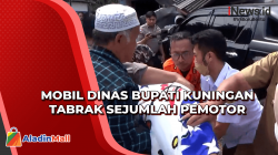 Hilang Kendali Mobil Dinas Bupati Kuningan Tabrak Sejumlah Pemotor, 2 Orang Tewas<