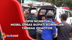 Sopir Ngantuk Diduga Jadi Penyebab Mobil Dinas Bupati Kuningan Seruduk Sejumlah Pemotor<