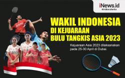 Infografis Pemain Indonesia di Kejuaraan Bulu Tangkis Asia 2023