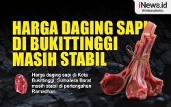 Infografis Harga Daging Sapi di Kota Bukittinggi Masih Stabil di Pertengahan Ramadhan