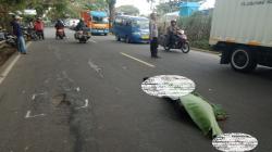 Kecelakaan di Cianjur Hari Ini, Pemotor Tewas Terlindas L300  di Jalan Raya Cipanas<