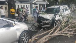 Kecelakaan di Grerik, Daihatsu Terios Tabrak Pohon dan Sedan hingga Sopir Kritis