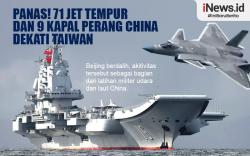Infografis 71 Jet Tempur dan 9 Kapal Perang China Dekati Taiwan