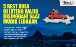 Infografis 5 Rest Area di Jateng yang Wajib Disinggahi saat Mudik Lebaran