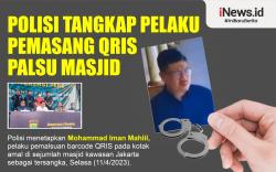 Infografis Polisi Tangkap Pelaku Pemasang QRIS Palsu ke Kotak Amal Masjid