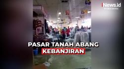Diduga Pipa Air Bocor, Pasar Tanah Abang Mendadak Kebanjiran