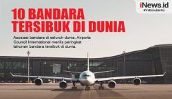 Infografis 10 Bandara Tersibuk di Dunia