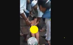 Viral ODGJ Telanjang Ngamuk Lempari Angkot dan Pedagang, Warga Kesal Langsung Diikat
