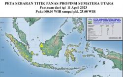 4 Titik Panas Terpantau di Sumut, Ini Sebaran Wilayahnya 