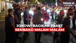 Malam-Malam, Presiden Jokowi Bagikan 1.700 Paket Sembako di Istana Bogor