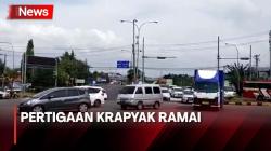 Mulai Ramai, Kendaraan Padati Exit Tol Krapyak Semarang