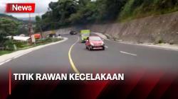 Penampakan Tikungan dan Turunan Tajam Jalan Raya Lingkar Gentong
