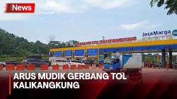 Arus Mudik Gerbang Tol Kalikangkung Semarang Masih Ramai Lancar