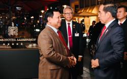 Momen Kebersamaan Jokowi dan Prabowo di Hannover Jerman, Kompak Pakai Jas