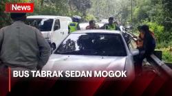 Bus Antarkota Tabrak Sedan Mogok di Jalur Lingkar Gentong