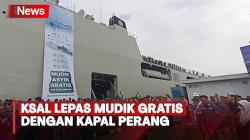 KSAL Lepas Ratusan Pemudik dengan Kapal Perang KRI Banjarmasin 592
