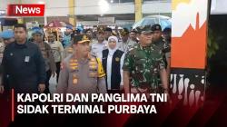 Pastikan Keamanan Pemudik, Kapolri dan Panglima TNI Sidak Terminal Purbaya