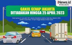 Infografis Ganjil Genap Jakarta Ditiadakan hingga 25 April 2023