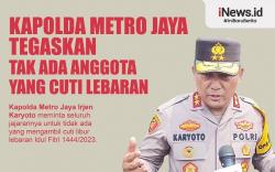 Infografis Kapolda Metro Jaya Tegaskan Tak Ada Anggota yang Cuti Lebaran