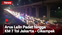  Ribuan Kendaraan Padati Tol Layang MBZ di Cikunir
