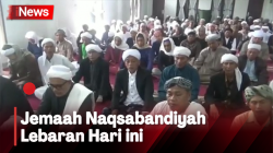 Jemaah Thariqat Naqsabandiyah di Deliserdang Salat Ied Hari ini