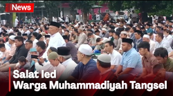 Warga Muhammadiyah Tangsel Laksanakan Salat Idul Fitri di Halaman UMJ