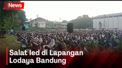 Gelar Salat Ied, Ribuan Jamaah Muhammadiyah Tumpah Ruah di Lapangan Lodaya Bandung