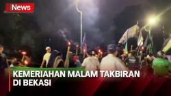 Meriahkan Malam Takbiran, Para Pemuda di Bekasi Pawai Obor