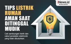 Infografis 5 Tips agar Listrik Rumah Tetap Aman saat Ditinggal Mudik ke Kampung Halaman