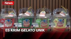 Kuliner Unik Lebaran, Mencicipi Es Krim Gelato Bentuk Mi Instan Lengkap dengan Toping