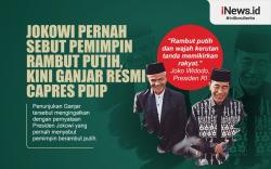 Infografis Presiden Jokowi Sebut Capres Berambut Putih ternyata Ganjar Pranowo